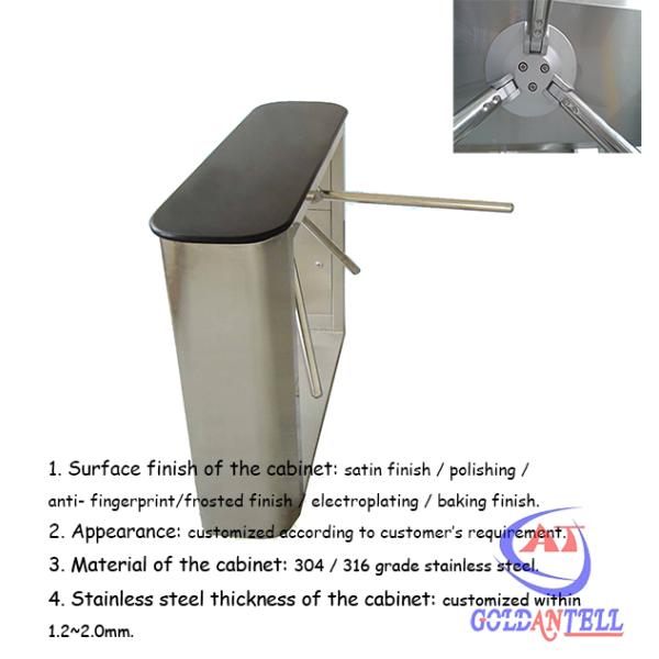 Safety CE Approved / Rapid Reaction / Automatic Tripod Turnstile Gate With Fingerprint/ QR Code / Barcode System