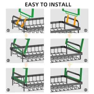 Kitchen Dish Drying Rack with Drainboard 2-layer Foldable Tableware