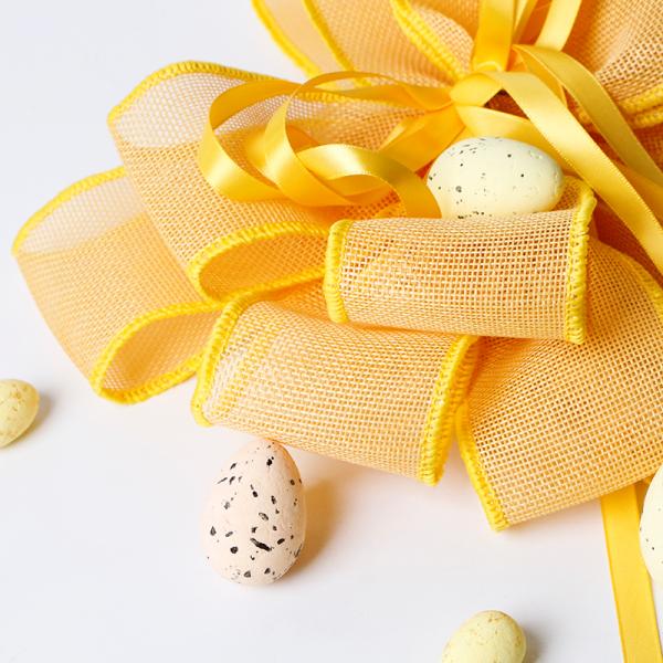 Easter Solid Color Burlap Bows in Jute/Polyester Perfect for Festive Celebrations