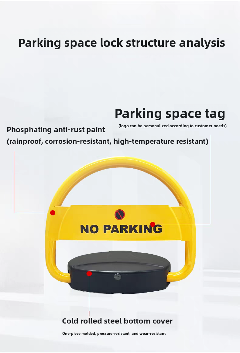 Rust Resistant Car Parking Locks Space Saving Remote Control Parking Lock IP67