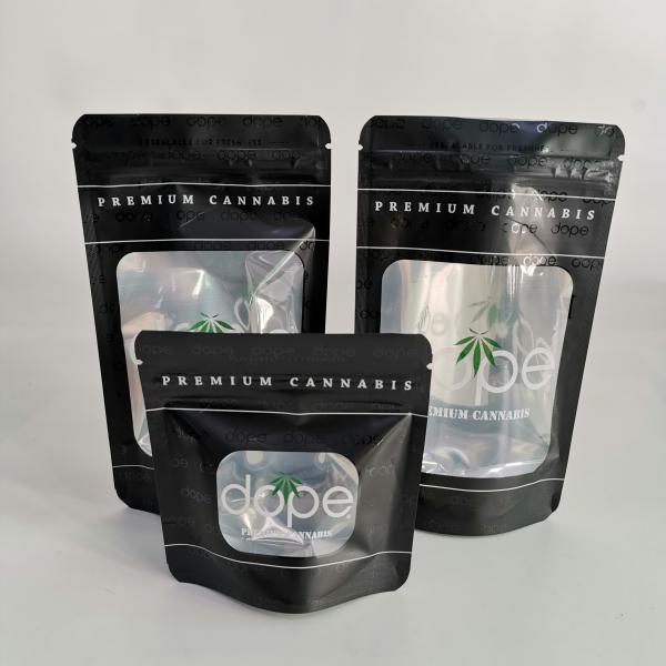 CBD Weed Stand Up Gravure Printing Plastic Pouches Packaging