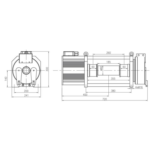 Permanent Magnet Synchronous Belt Drive Gearless Traction Machine For Elevator