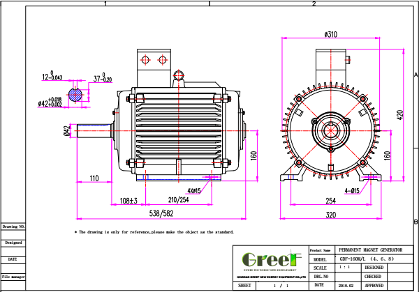 Permanent Magnet Generator technical diagram