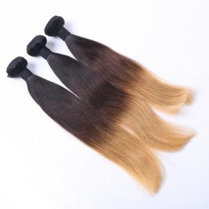 Wholesle Human Hair Extension Ombre 3 Color Thick Hair Unproduced Peruvian Hair Weft