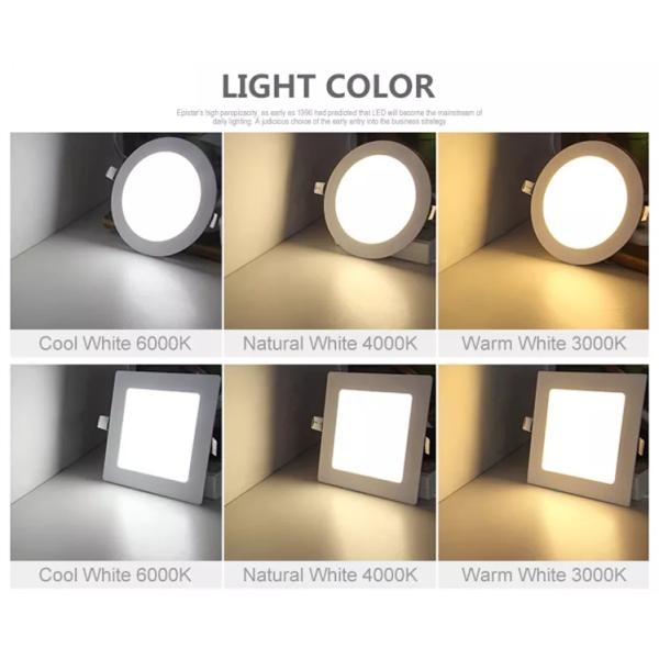 AC85V Recessed Down Light 7000K Ultra Thin Round 24w Led Surface Panel