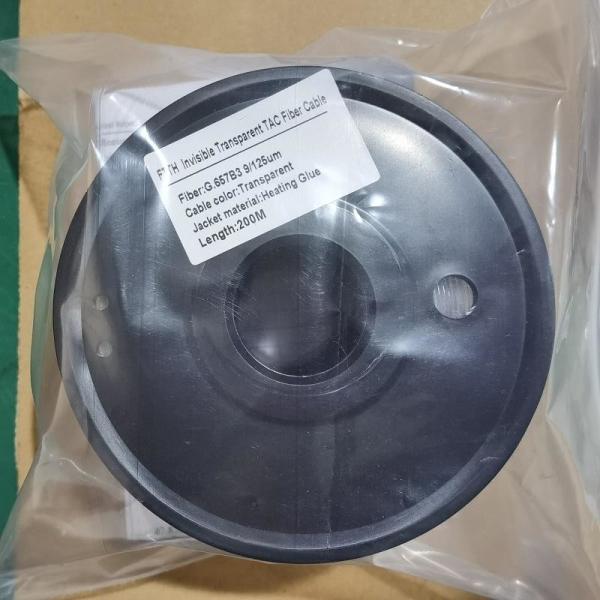 Transparent TAC Fiber Optic Cable FTTH G657B3 Invisible TPU Nylon
