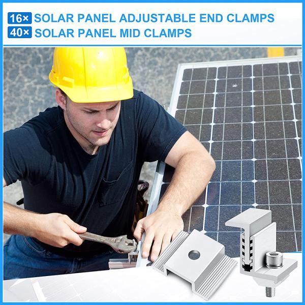 Hot Dip Galvanized 40mm Mid Clamp For Solar Panels High Rigidity