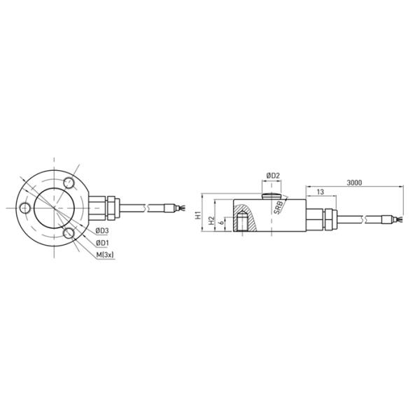 Insertion Force Load Cell , 0.05KN 100 KN 120 kN Small Size Compression Force Sensor