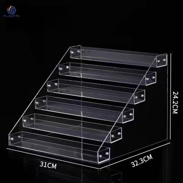 100% Virgin PMMA Acrylic Stand Acrylic Riser Display Shelf For Mall Merchandising