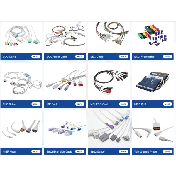 Compatible ECG Leadwires For Datascope/Maquet/Getinge 5 Lead, Snap AHA