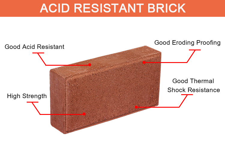 Acid Proof Refractory Brick Heat Resistant Acid Resistant Brick Fire Resistant Brick For Chimney