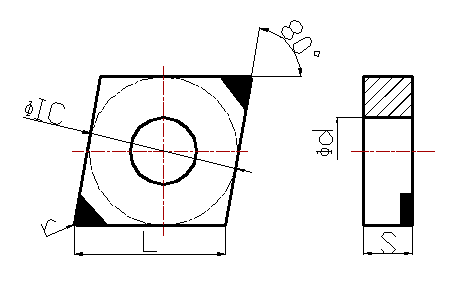Flexible Rhombic PCBN Inserts Durable Dry Cutting CBN Turning Inserts