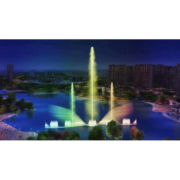 Multimedia floating shooting fountain
