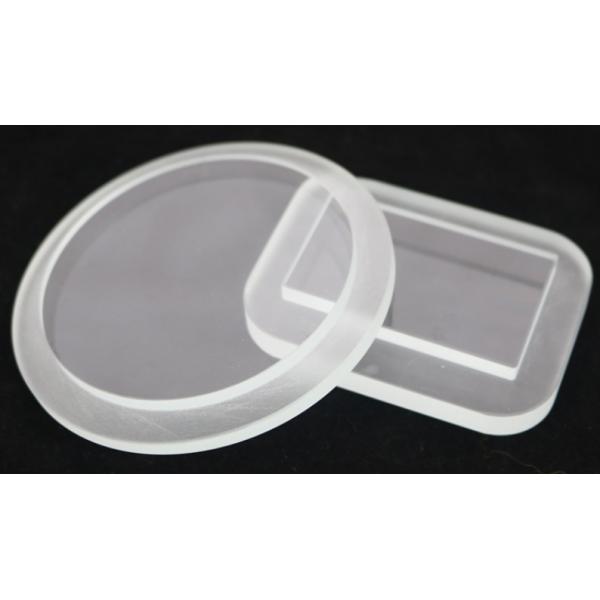 Optical Grade Round / Square High Borosilicate Glass Smooth Surface Tempered Step Glass For Light Cover