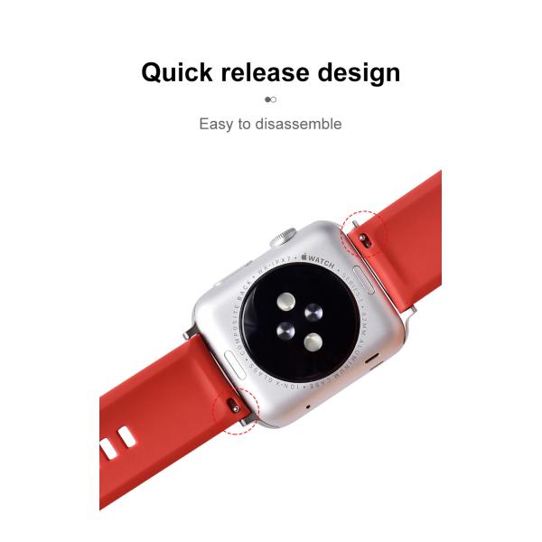Silicone Rubber 22mm Quick Release Watch Strap For Smart Watch