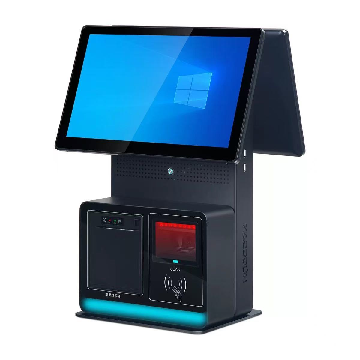 Unmanned Intelligent Scan Code Ordering System 15.6Inch Capacitive Touch POS Terminal For Supermarket And Restaurant