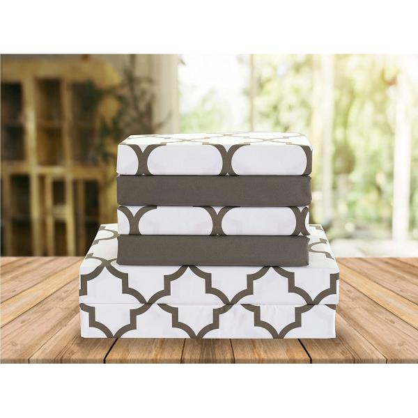 Personalized Luxury Customized Design 4-Piece Bed Sheet Set with 300 Thread Count