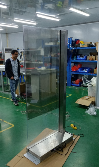OLED Screen 55inch Transparent Cabinet for Bread or Cake Advertising Display Digital Signage Monitor Transparent OLED
