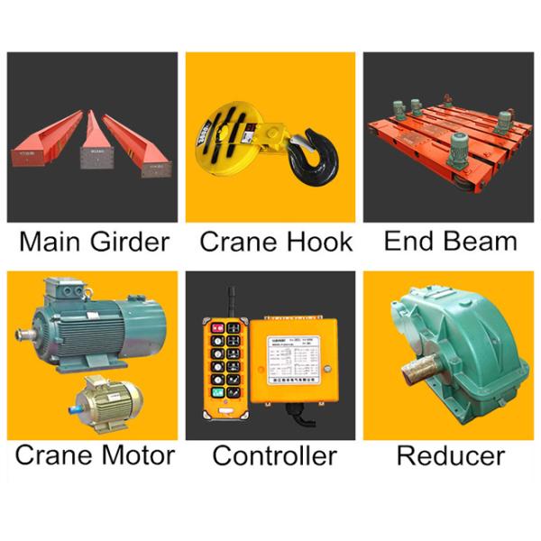 10kn To 200kn Single Beam Overhead Workshop Crane Wireless Remote Control