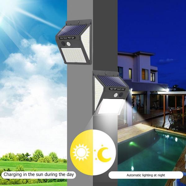 Solar Powered 48 Cob Led Motion Sensor Security Wall Light Directly Provided By The