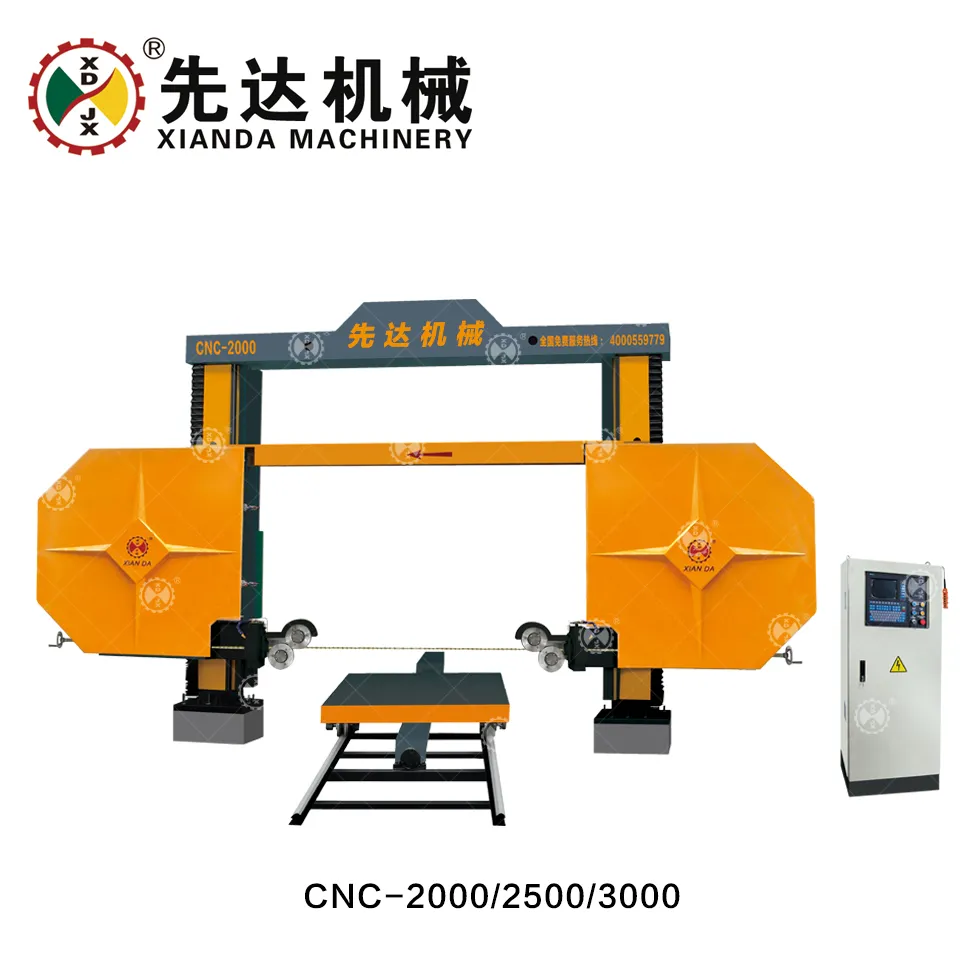 High Accuracy Automatic Two-Slice Stone Edge Cutting Machine for Column Slab Trimming