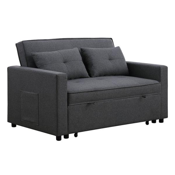 Space Saving Pull Out Sofa Couch Simple Design Folding Bed With Metal Frame Multi-funtional Sleeper with