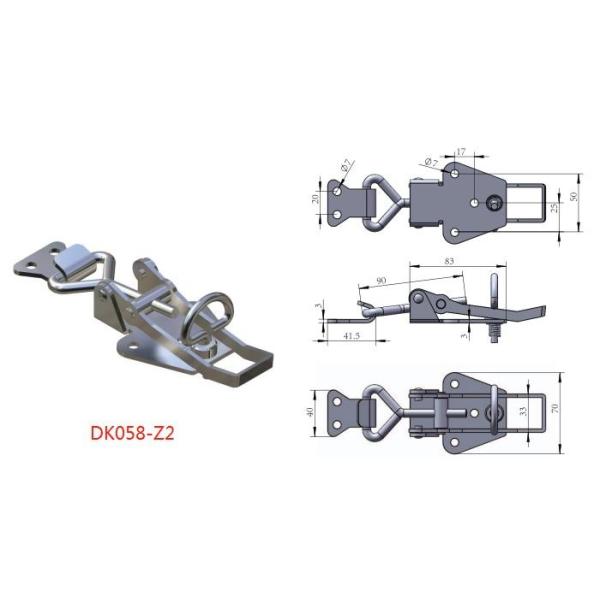 Cold Rolled Galvanized Adjustable Toggle Latches SS201 Installation Depth