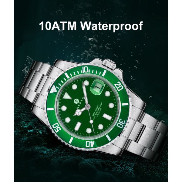 Waterproof Men's Mechanical Watch – with Luminous Hands