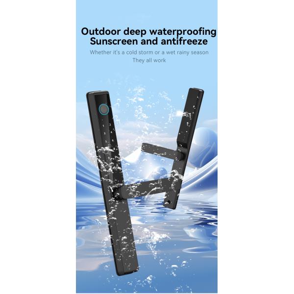Qleung S960 Smart Door Lock With Card Key Code App Fingerprint Recognition For Home