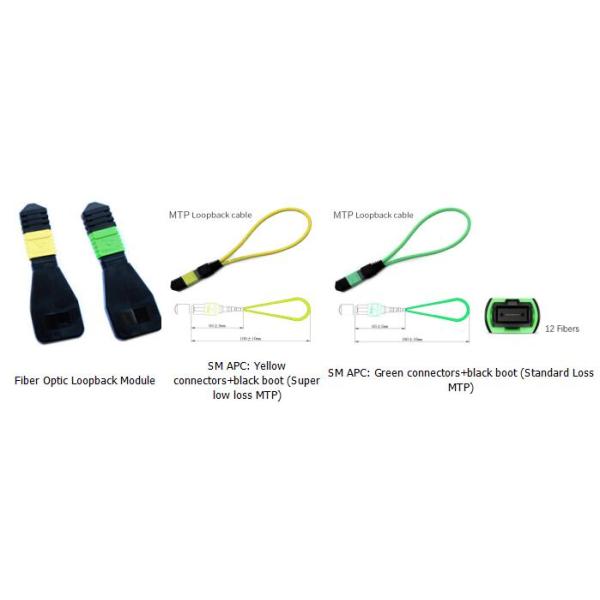 12 Fiber MTP Singlemode Fiber Optic Loopback Module for 40/100G Network Testing
