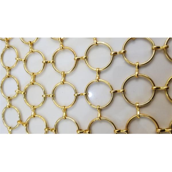 Stainless Steel Ring Mesh Chainmail Curtain For Architecture Shower