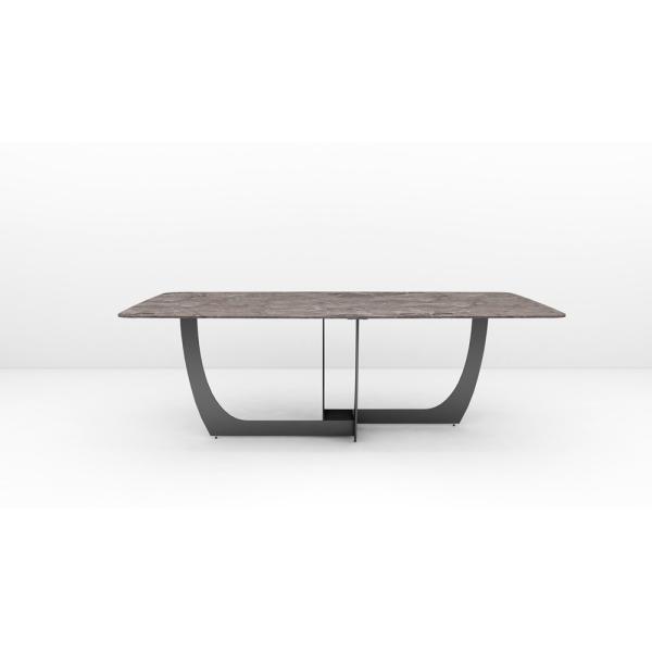 Ceramic Marble Top Counter Height Dining Table Set With Metal Base