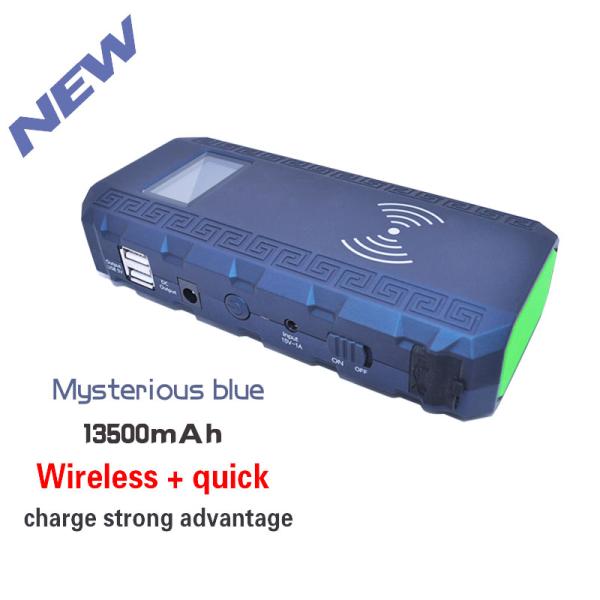multi function auto jump starter power bank with wireless charge