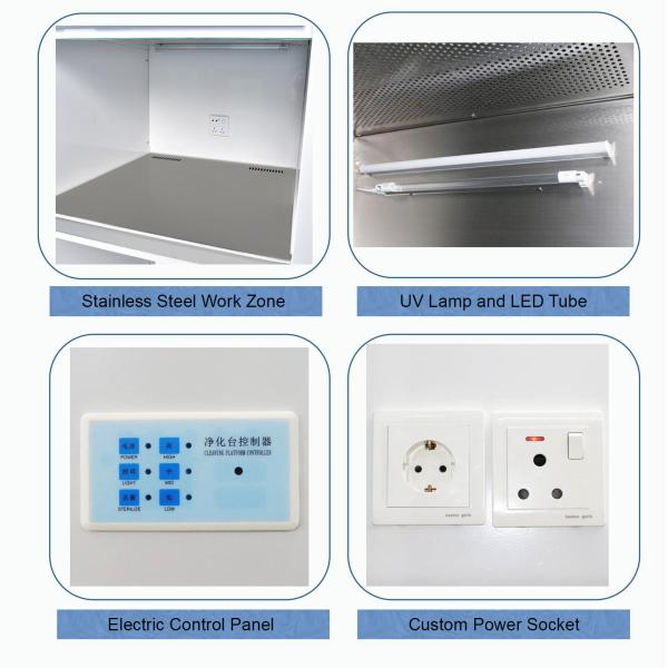 Custom Desk Top Laminar Flow Cabinet Mini Modular Laboratory Horizontal Vertical 150w