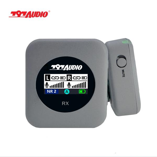 2.4G Wireless Dual Channels USB Wireless Lapel Microphone for Interview Speech Recording