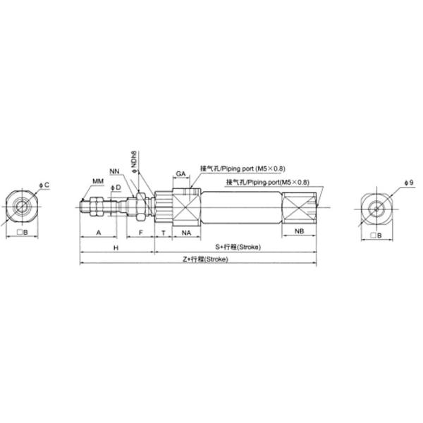 CJ2 stainless steel mini cylinder