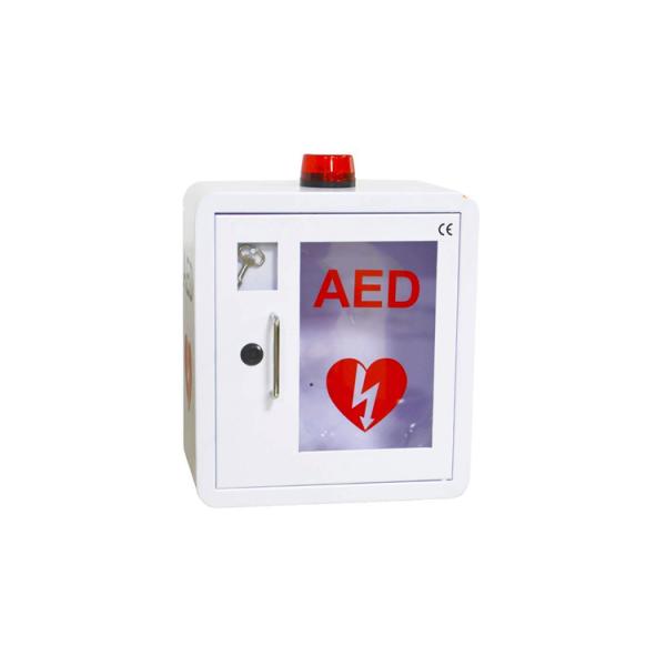 Round Corner AED Defibrillator Cabinets With Strobe Light CE Approval
