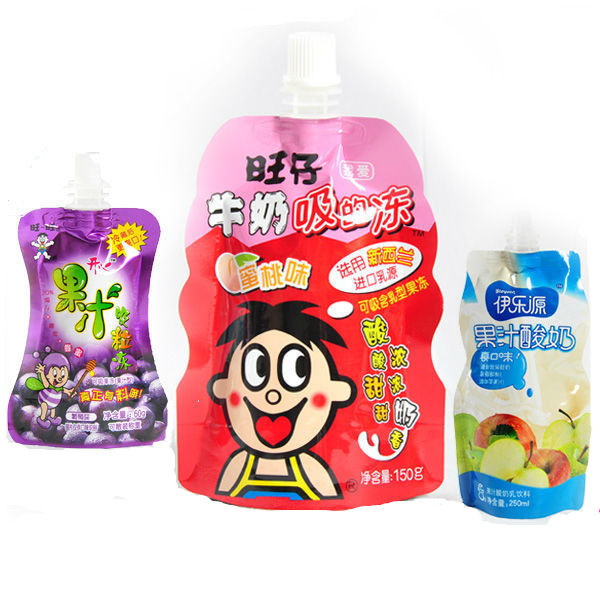 Logo Customized Foil Pouch Packaging Spout For Milk Packaging