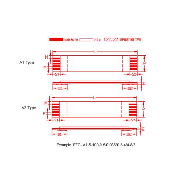 Flexible Flat Ribbon Cable Wire Assemblies 0.5mm Pitch To 1.0mm Pitch