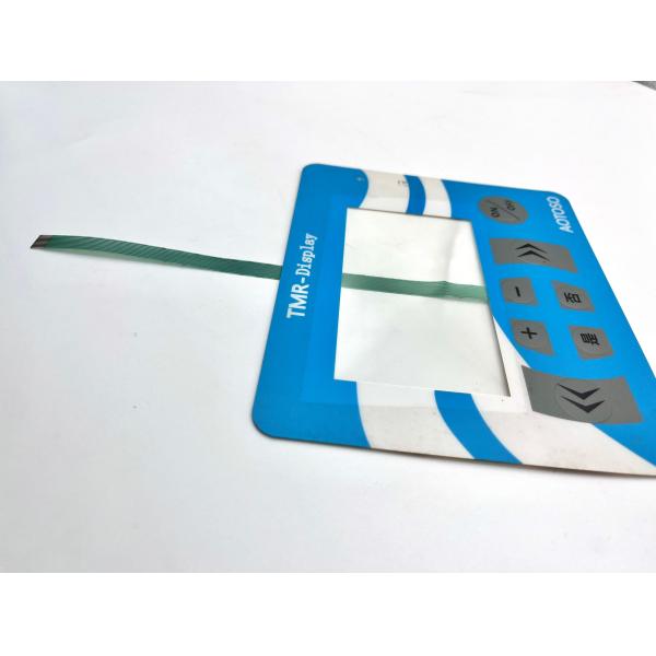 Back Tinted LCD Window Polyester Membrane Keypad With Adhesive Layer
