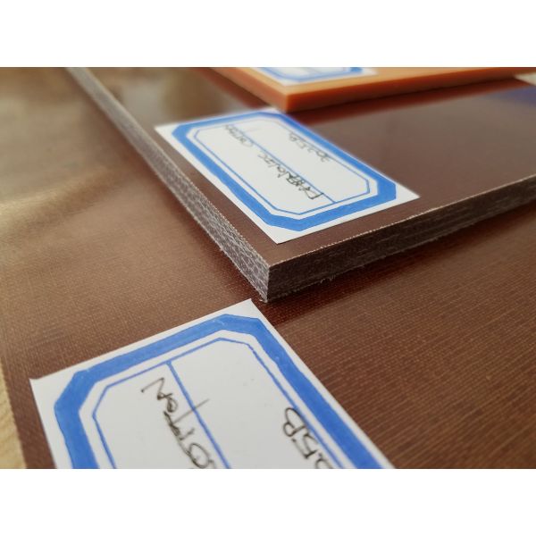 Close-up view of phenolic cotton laminated sheet material