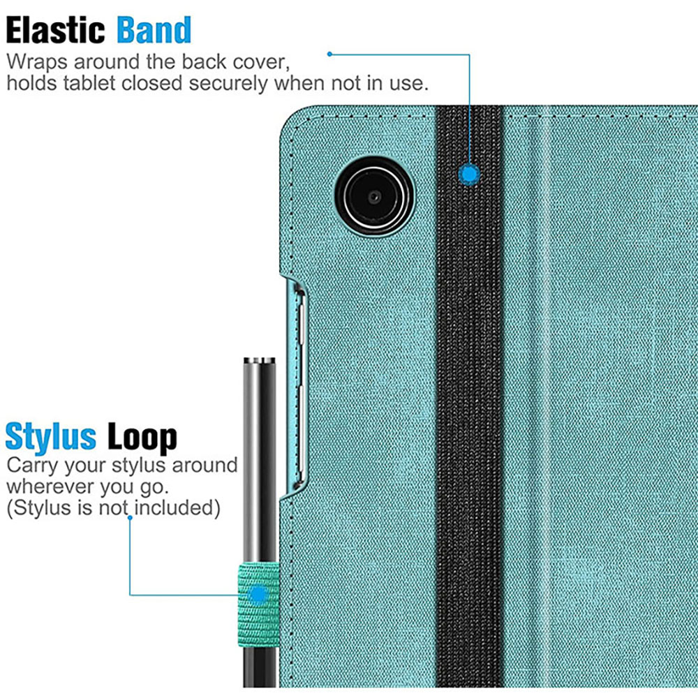 Laudtec Pbk248 Leather Tablet Case Multi-Angle Holder Simple Business Anti Scratch Fall Cover Luxury for Samsung Tab A9 Plus