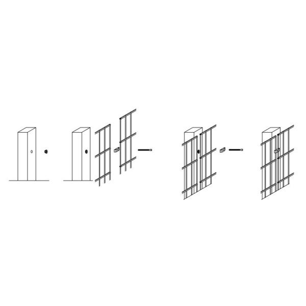 High Security Double Wire Fence For Garden Waterproof Highly Simple Structure