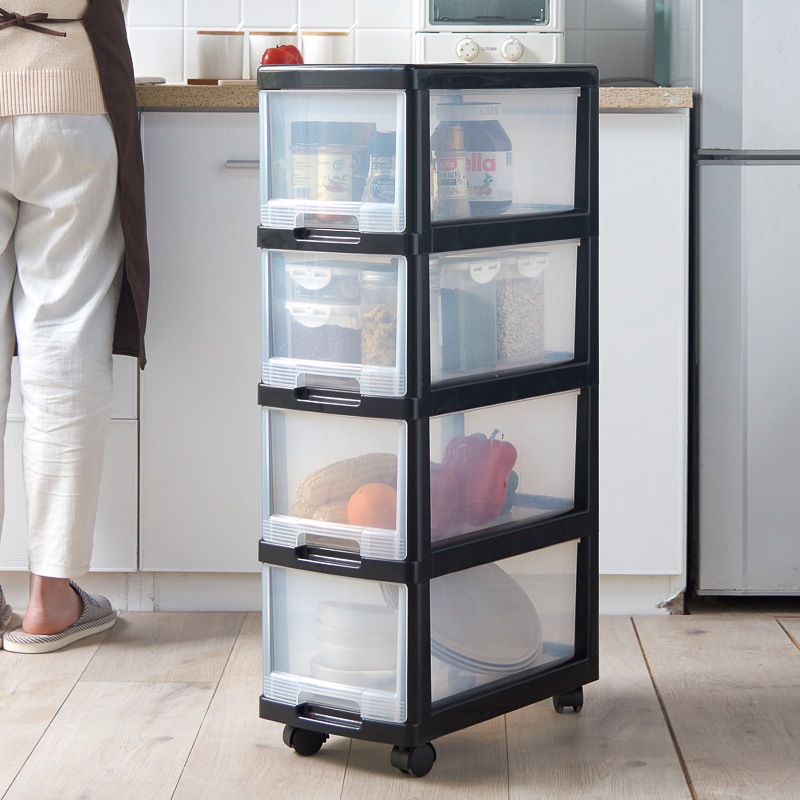 Custom A4 File Plastic Drawer Cabinet Multi-Layer Minispace Storage Box Floor Cart Wholesale