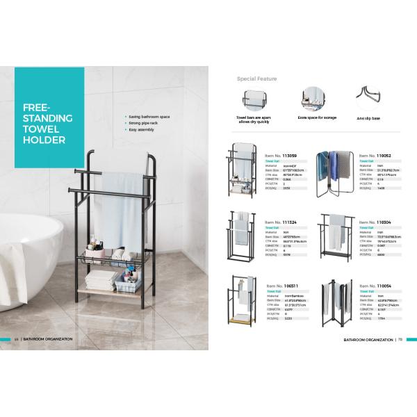 Bathroom Towel Rack With Acrylic Bars Free Standing Bathroom Towel Organizer Blanket Rack