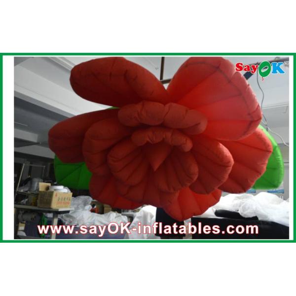 Wedding Inflatable Lighting Decoration / Red Inflatable Flower Lighting