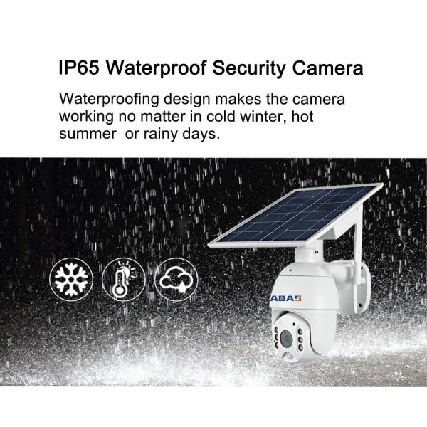 2 Way Audio 4G Solar Security Camera 2K 15600mAh Battery Powered