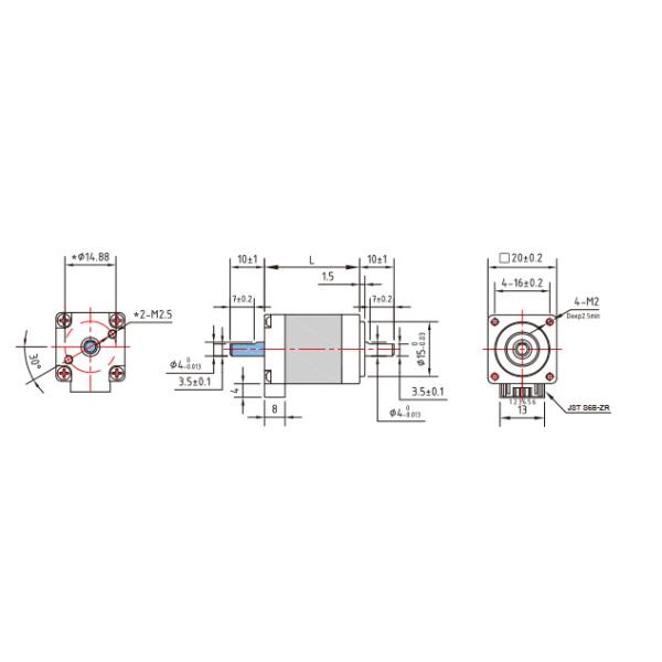 Nema 8 Two Phase 0.6A 0.02N.M Micro Stepper Motor
