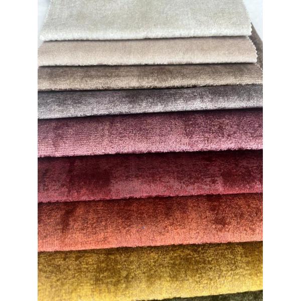 Blue Embossed Polyester Fabric Velvet Upholstery Fabric For Sofa