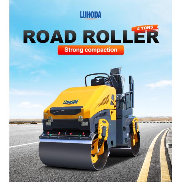 Construction Machinery 4ton Double Drum Road Roller Full Hydraulic Roller Compactor